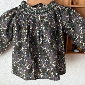 Bonpoint Smocked Floral Blouse Top
Size 12m
New with tags